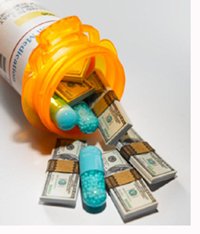 pills and money