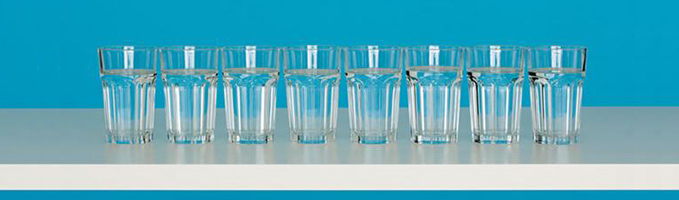 8 glasses of water