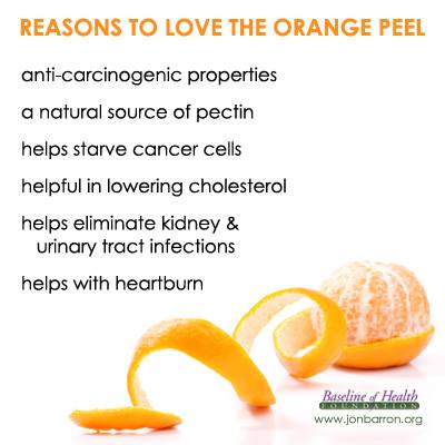 Eating on sale orange peels